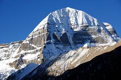 43 Mount Kailash East And North Faces Close Up From Just Beyond Dirapuk On Mount Kailash Outer Kora The early morning sun shines on Mount Kailash East and North Faces after trekking 30 minutes from Dirapuk.